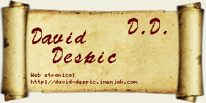 David Despić vizit kartica